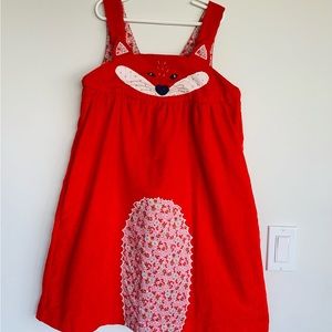 Mini Boden Girls Cord Appliqué Dress - Like new never worn- Size 11-12